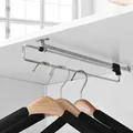 Retractable Stainless Steel Top Mount Wardrobe Rail Clothes Hanger Towel Coat Racks Adjustable