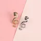 Microphone Music Note Brooches Rock Women Singer Party Hip Hop Concert Vintage Gold/Silver Color