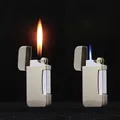 Double Flame Lighter Torch Flame Switchable Grinding Wheel Gas Lighter Refillable Butane Gas Jet