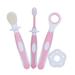 FRCOLOR Child Toothbrush Ultrafine Bristle Baby Tooth Brush Health for Baby Toothbrush Infant Oral Hygiene Combo Oral Care Kit(Pink)