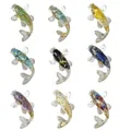 Natural Crystal Fish Miniature Figurine Resin Animal Ornament Craft Home Decorations for Desktop