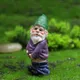 Miniatur Garten blau rot Zwerg liegend betrunken Gnom Statuen Fee Dekor Ornamente Blumentopf Mikro