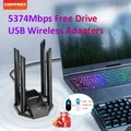 5374 MBit/s USB Wifi6 Adapter Ax5400 Tri-Band Gigabit Gaming Netzwerk karte WLAN Dongle Externer 4