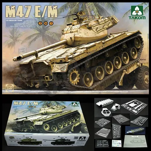 Takom us mittlerer tank m47 e/m 2 in 1 modell kit