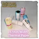 57mm Width Thermal Papers for HD Mini Printer White Adhesive Semi Transparent Blue Pink Orange