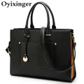 OYIXINGER Women Briefcase Bag 2024 New Fashion Shoulder Bag Ladies Leather Laptop Bag For 13"