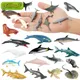 Mini Sea Life Action figuren Meerwasser aquarium Tier Delphin Krabben Hai Schildkröte Modell Ozean