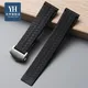 Silicone rubber Black watchband 22mm watch belt For TAG strap CARRER F1 for Heuer band butterfly