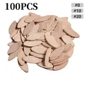 100pcs Woodworking Biscuit Jointer No. 0#/10#/20# Assorted Wood Biscuits Tenon Pieces for Wood