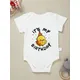 Cute Chick Cartoon Baby Girl Clothes 1 Year Birthday Party Fashion Infant Boy Bodysuit Cotton