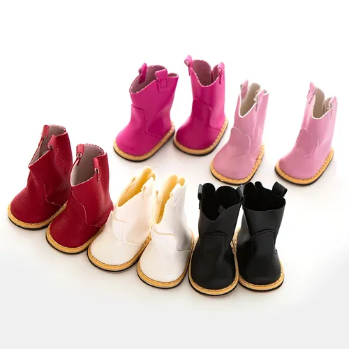 Neue 2021 Leder Stiefel Für 43cm Baby Puppen 17 inch Geboren Puppen Schuhe