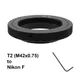 T2-Nik F for T2 (M42x0.75) mount lens - Nikon F mount camera Mount Adapter Ring T2-F T2-AI for Nikon
