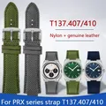 High-Grade Nylon Watch Band for Tissot PRX Series T137.407/410 Cowhide Back Men's Sports Style Watch