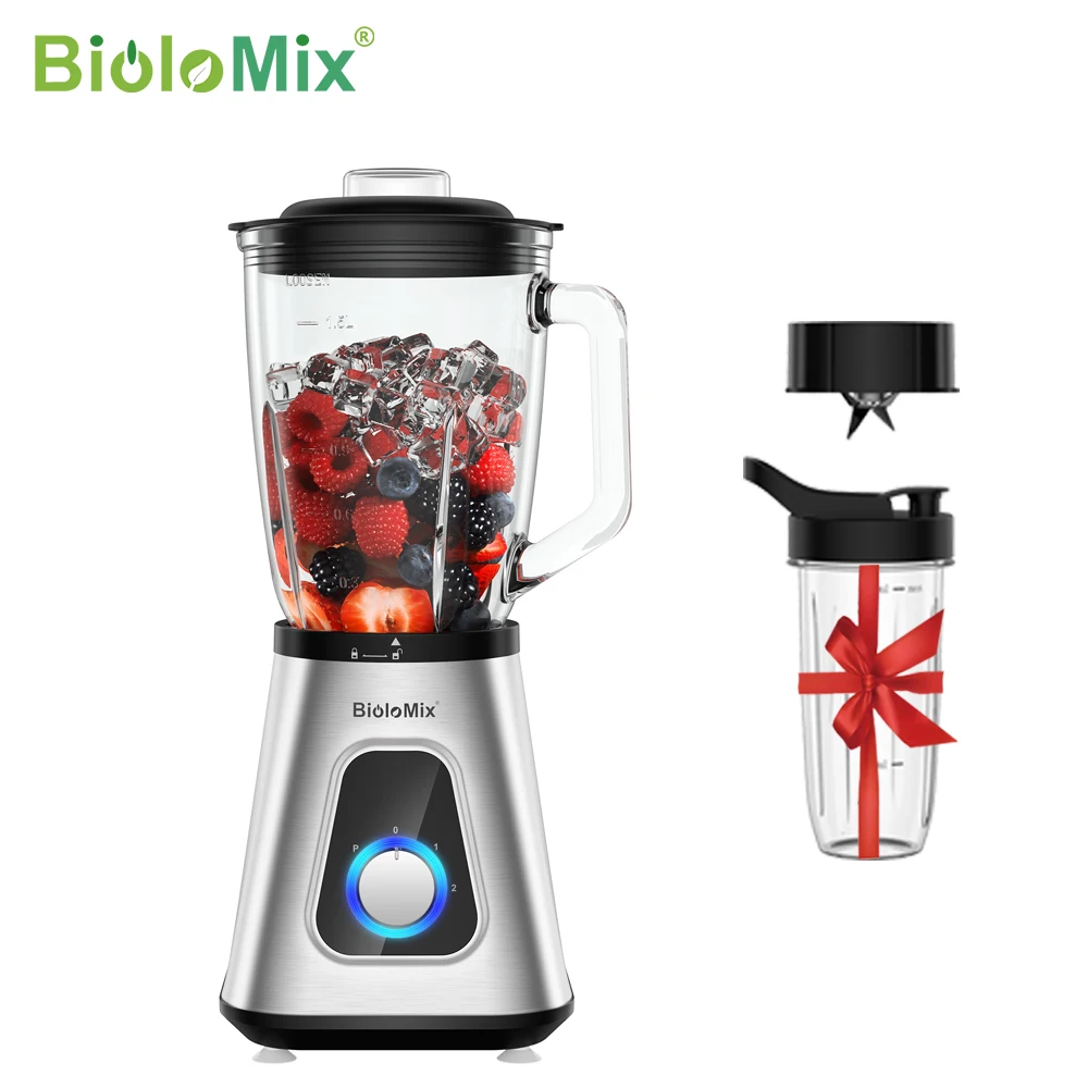 Biolomix 1300w Smoothie Mixer mit 1,5 l Glas, persönliche Mixer-Kombination für gefrorene Frucht getränke, Saucen Image