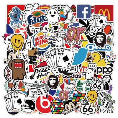 10/30/50PCS Mode Marke Logo Aufkleber Ästhetische Skateboard Laptop Motorrad Telefon Auto Graffiti Image