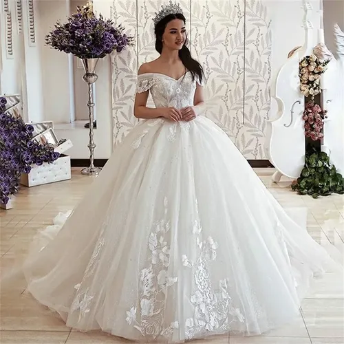 2023 neue elegante Ballkleid Braut Brautkleid Robe de Mariee Schnürung mit applizierten Prinzessin