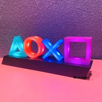 Neue Sprach steuerung Spiel Symbol Licht für ps4 für Playstation Player kommerzielle bunte Image