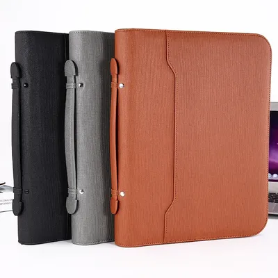 File Bag A4 Binder Document Box Calculator Office Clip Padfolio Cabinet Folder 4 Rings Holder