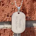 Personalised Mens' Necklace Army Card Identity Dog Tag Necklace Laser Engrave Customized Handmade