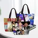 Prinz Leinen Handtasche Frauen Tote Tasche Berühmte Sänger Print Mittagessen Tasche Tragbaren Totes