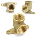 1PCS 1/2" 90 Degree Brass Elbow Coupler Copper Adapter with Base Female Thread Connect Repair Garden