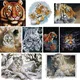 Tiger Serie Tier Kreuz stich Kit Aida 14ct 16ct 11ct bedruckte Leinwand Stoff Nadel faden Set DIY