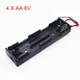 4x AA 6V Batterie Box AA Batterie Halter 4 * AA Batterie Lagerung Box Lange Streifen Typ Mit Draht