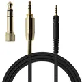 POYATU Kopfhörer Kabel für Pioneer DJ HDJ-X5 HDJ-X7 HDJ-X5 BT Kopfhörer Ersatz Audio Kabel mit 6 35