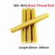 Brass Thread Rod M3 M4 M5 M6 M8 M10 M12 M14 M16 L20mm 30 40 50 100mm Brass Metric Bolt Full Solid