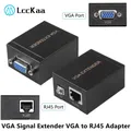 1 Pair VGA Extender 60m VGA to RJ45 Signal Extender Cat5e/6 Lan Ethernet 1080P Transmitter Receiver