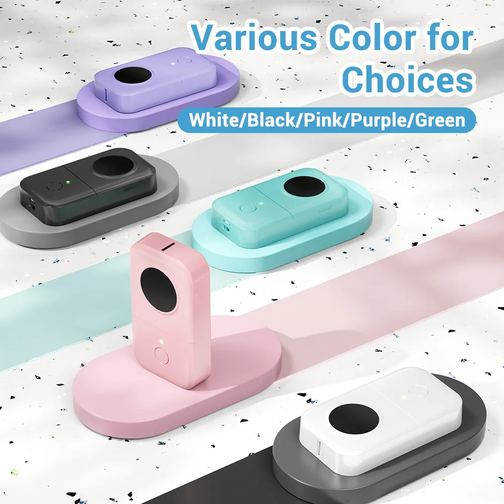 Phomemo D30 Etikettendrucker, Etikettendrucker, Etikettendrucker, tragbarer Bluetooth-Mini-Etikettierer für Büro, Zuhause, Schule, Android, iOS Image