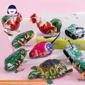 Kids Classic Tin Wind Up Clockwork Jumping Iron Frog Toy Action Figures Toy for Children Classic