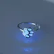 Kreative leuchtende Katze Klaue Herzring Liebe verstellbare Glow-in-the-Dark-Ring für