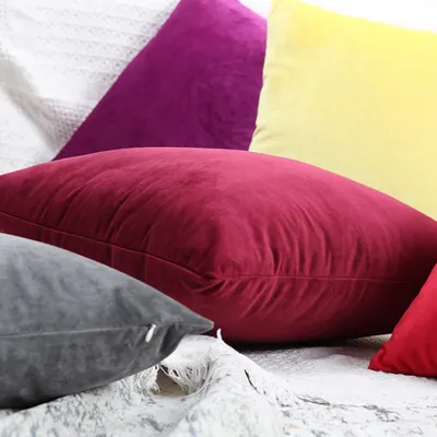 Samt Kissen bezug weiche Kissen bezug für Sofa Wohnzimmer 45x45cm weiß dekorative Kussenhoes für Sofa Auto Wohnkultur Image