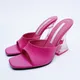 Comemore Sommer Frauen grüne Schuhe transparente High Heel bequeme grüne Sandalen Heels Luxus Panto