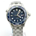 Sterile dial hippocampus 300 series automatic mechanical watch men's watch steel band dark blue