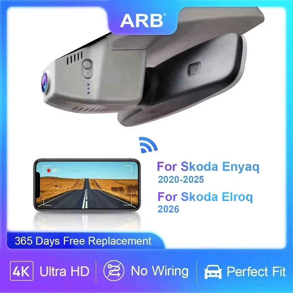 Armaturenbrett-Kamera für Skoda Enyaq 2020–2052 / El © 2025 2026, ARB Integrated OEM Factory Style 4K 2160P Auto-DVR APP WIFI Image