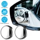 2Pcs Car Suction Cup Mount Auxiliary Rearview Mirror 360 Degree Rotating Wide-angle Round Frame