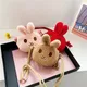 Kawai kleine weiche Plüsch Kaninchen Umhängetaschen Baby Mädchen Geldbörse Handtaschen Kindermode