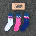 3 Pairs/box Socks Men's Autumn Fashion Skateboard Sports Letter Embroidery Lovers White /Red /Blue
