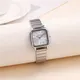 simple square dial women steel dress wrist watch