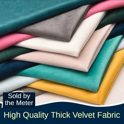 Thickened Velvet Fabrics By The Meter Upholstery Fabric for Furniture Curtain Sofas Diy Tablecloth Sewing Black Blue White Cloth