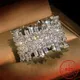 Hoyon Mode Luxus unregelmäßiges Design Kristall Diamant Zirkon Ring Damen schmuck Silber Farbe