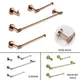 Rose Gold Chrome Brushed Gold Bathroom Accessories Set Wall Mounted Hand Towel Holder Toilet Roll