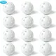 12PcsPractice Golf Balls Hollow Plastic Golf Training Balls Colored Airflow Golf Balls Swing