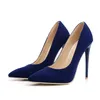 Brandneue sexy blaue schwarze Frauen nackte Brautpumps Dame glänzende Stiletto-Schuhe Abendessen High Heels MK112 Plus große Größe 10 12 43 47
