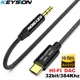 KEYSION HIFI DAC Earphone Amplifier USB Type C to AUX Speaker Cable Adapter 32bit 384kHz HD Digital