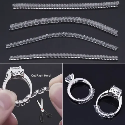 Schmuck Werkzeug Ring Teller Invisible Transparent Spirale Schnur Spannung Minderer Einstellbar