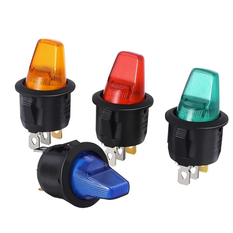 1PCS Rocker Switch ON-OFF 12V 220V LED Illuminated Lamp With Specail Button Toggle Switches For Auto Car Motor