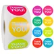 500Pcs/Roll Exquisite Round Color Roll Thank You Label Sticker 8 Colors Wedding Party Gift Card